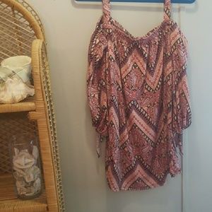 Plus size off the shoulder top